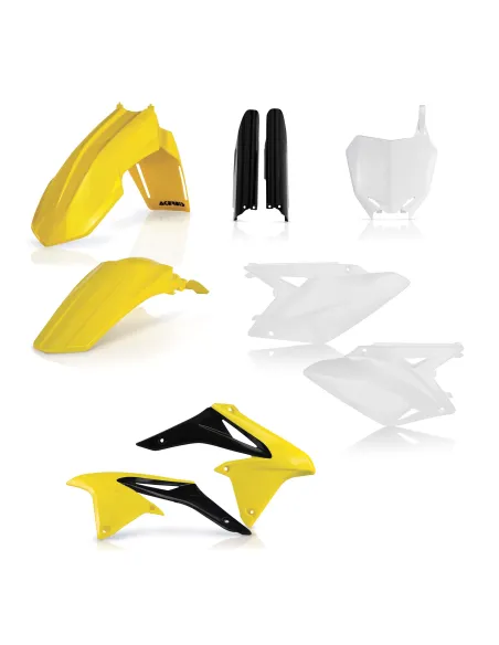 Kit Completo Plásticos Acerbis Suzuki Rmz 250 10-18 Amarillo/Negro.