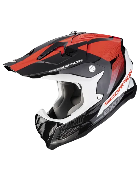 Casco Scorpion Vx-22 Air Attis Negro/Rojo Brillo.