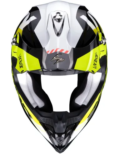 Casco Scorpion Vx-16 Air X-Turn Amarillo/Negro Brillo.