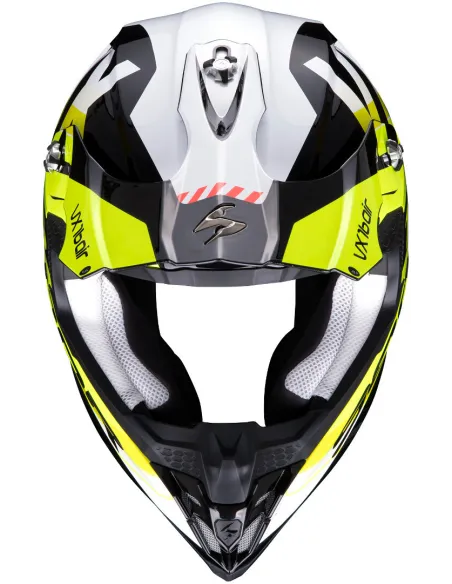Casco Scorpion Vx-16 Air X-Turn Amarillo/Negro Brillo.