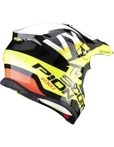 Casco Scorpion Vx-16 Air X-Turn Amarillo/Negro Brillo.