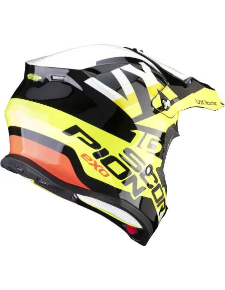 Casco Scorpion Vx-16 Air X-Turn Amarillo/Negro Brillo.