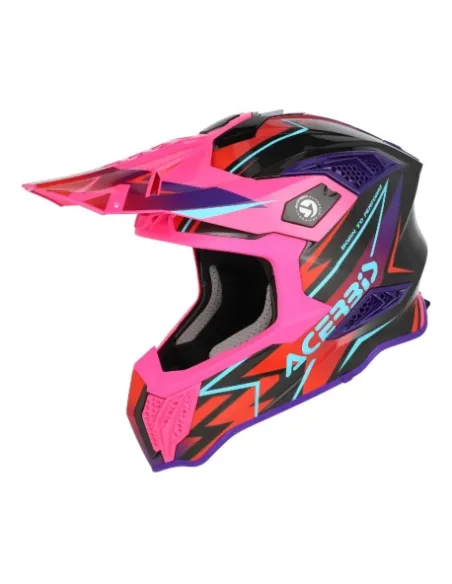Casco Acerbis Airstrike Rosa/Morado Brillo.