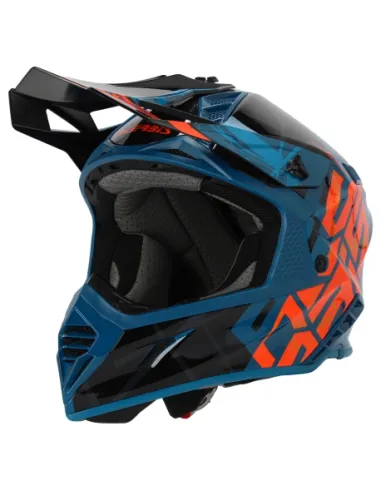 Casco Acerbis X-Track Vtr Azul/Naranja Brillo.