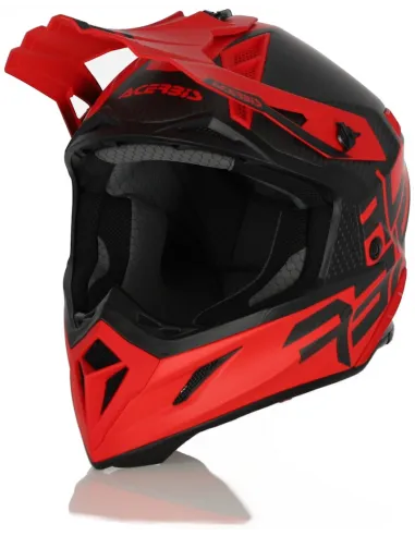 Casco Acerbis Steel Carbon Rojo/Negro Mate.
