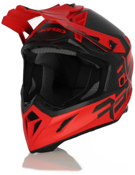 Casco Acerbis Steel Carbon Rojo/Negro Mate.