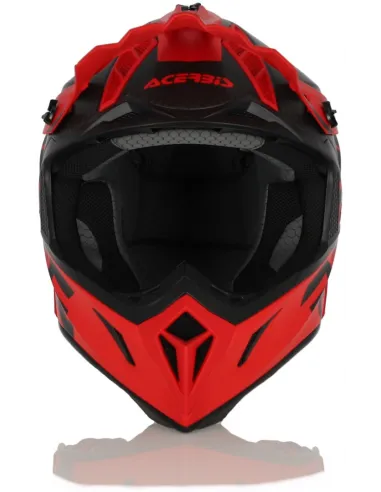 Casco Acerbis Steel Carbon Rojo/Negro Mate.