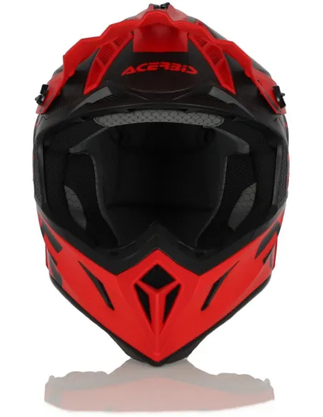 Casco Acerbis Steel Carbon Rojo/Negro Mate.