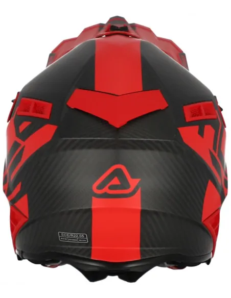 Casco Acerbis Steel Carbon Rojo/Negro Mate.