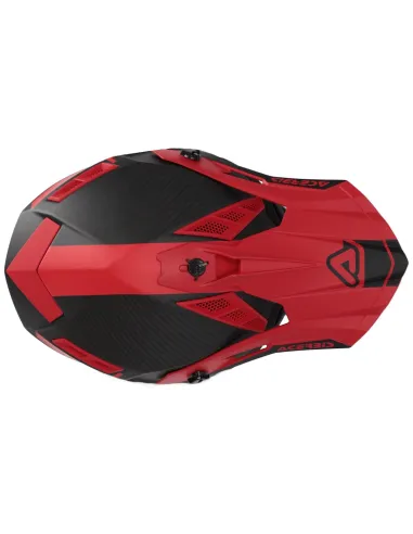 Casco Acerbis Steel Carbon Rojo/Negro Mate.