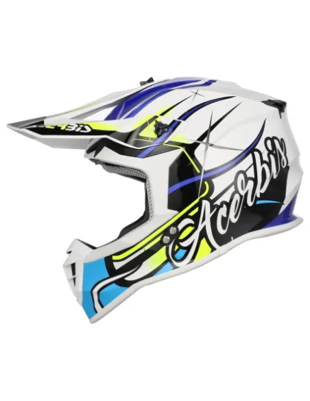 Casco Acerbis Linear Azul/Amarillo Flúor Brillo.
