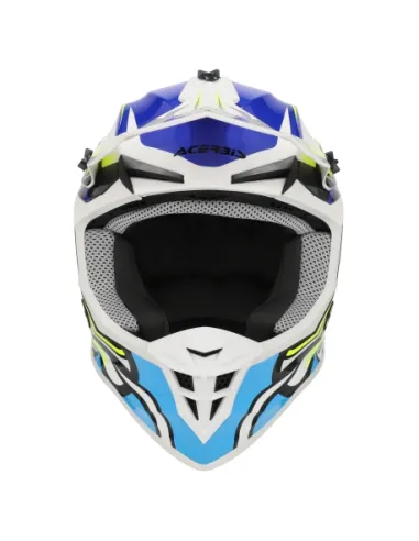 Casco Acerbis Linear Azul/Amarillo Flúor Brillo.