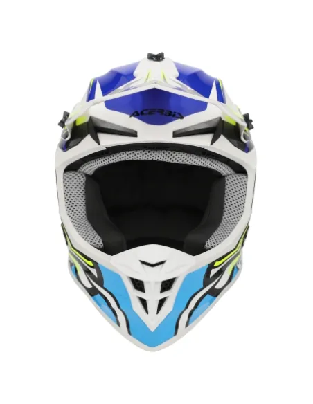 Casco Acerbis Linear Azul/Amarillo Flúor Brillo.