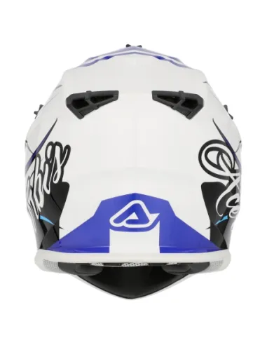 Casco Acerbis Linear Azul/Amarillo Flúor Brillo.