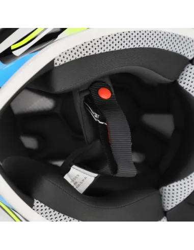 Casco Acerbis Linear Azul/Amarillo Flúor Brillo.