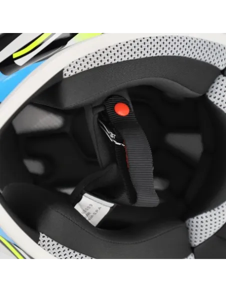 Casco Acerbis Linear Azul/Amarillo Flúor Brillo.