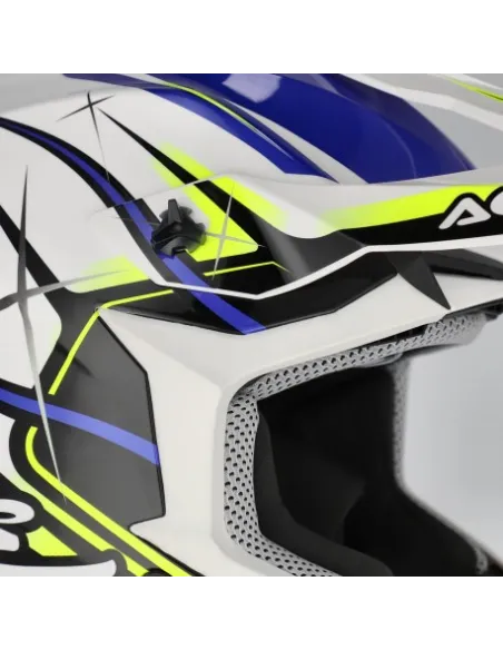 Casco Acerbis Linear Azul/Amarillo Flúor Brillo.