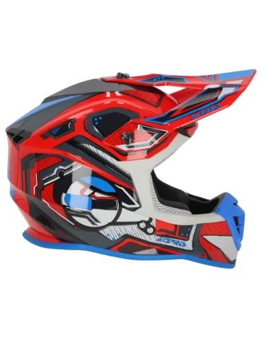 Casco Acerbis Linear Rojo/Azul Brillo.