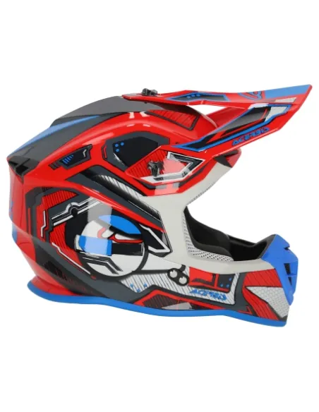 Casco Acerbis Linear Rojo/Azul Brillo.