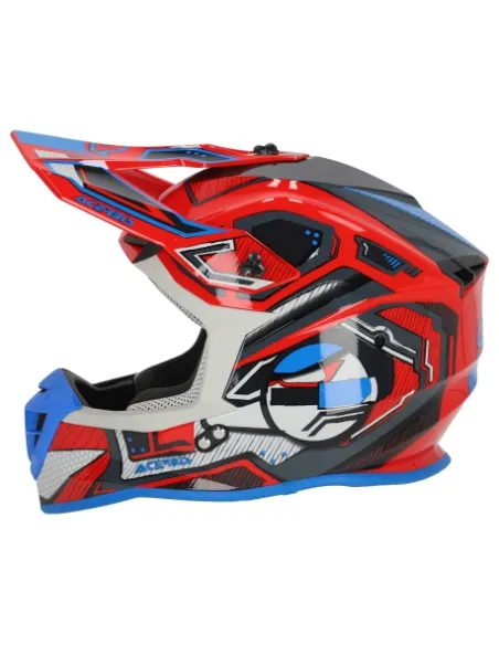 Casco Acerbis Linear Rojo/Azul Brillo.