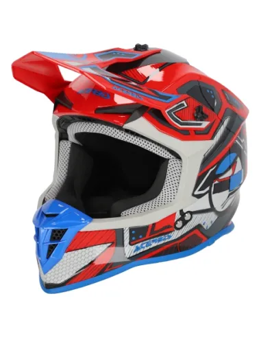 Casco Acerbis Linear Rojo/Azul Brillo.