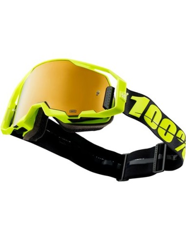 Gafas 100% Armega Dorada - Lente Espejo.