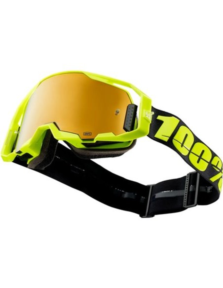 Gafas 100% Armega Dorada - Lente Espejo.