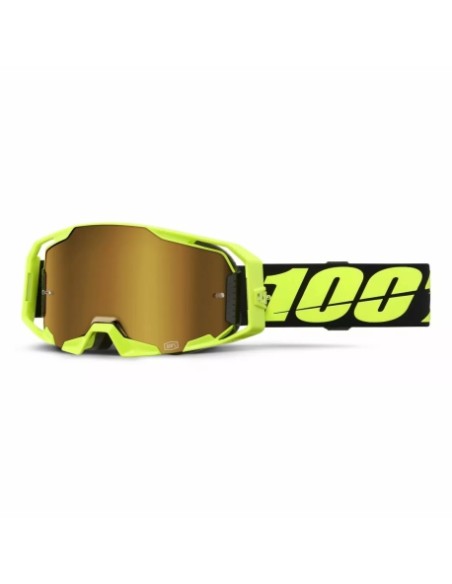Gafas 100% Armega Dorada - Lente Espejo.