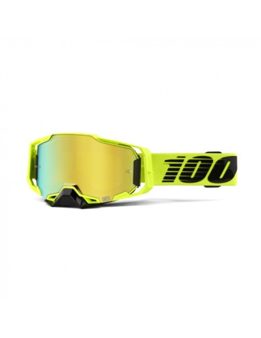 Gafas 100% Armega Amarillo - Lente Espejo.