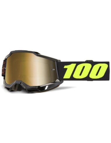 Gafas 100% Accuri 2 Fairbanks Negro - Lente Espejo.