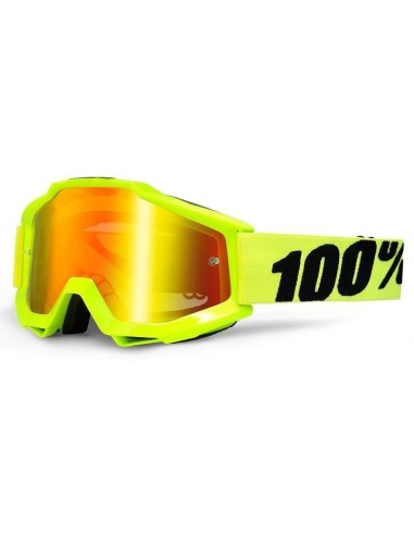Gafas 100% Accuri Amarillo - Lente Espejo.