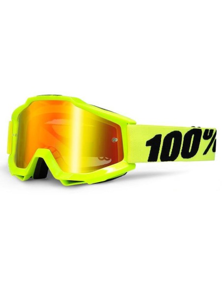 Gafas 100% Accuri Amarillo - Lente Espejo.