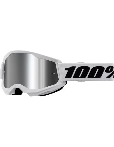 Gafas 100% Strata 2 Blanco - Lente Espejo.