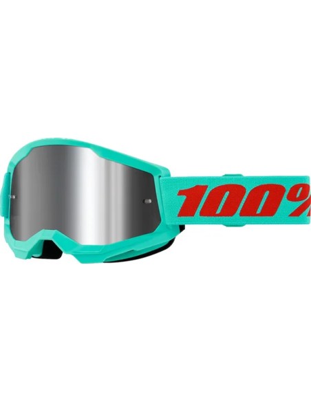 Gafas 100% Strata 2 Maupiti Verde Agua - Lente Espejo.