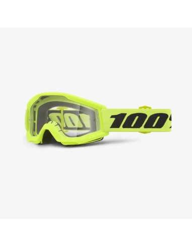 Gafas 100% Strata Mini Amarillo - Lente Transparente.