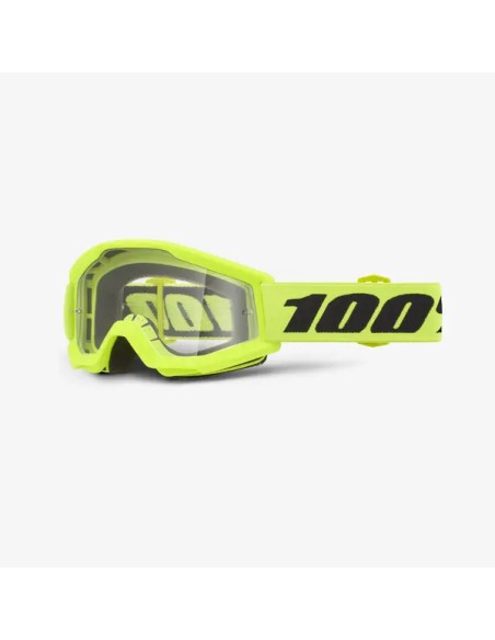 Gafas 100% Strata Mini Amarillo - Lente Transparente.