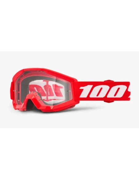 Gafas 100% Strata Mini Rojo - Lente Transparente.