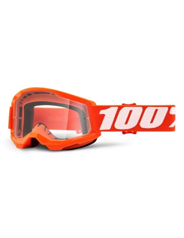 Gafas 100% Strata 2 Junior Naranja - Lente Transparente.