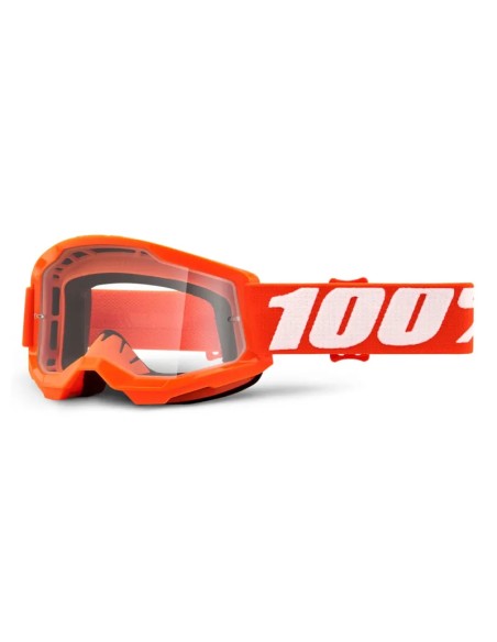 Gafas 100% Strata 2 Junior Naranja - Lente Transparente.