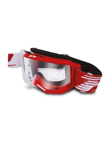 Gafas Progrip 3300-347 Rojo/Blanco - Lente Transparente.