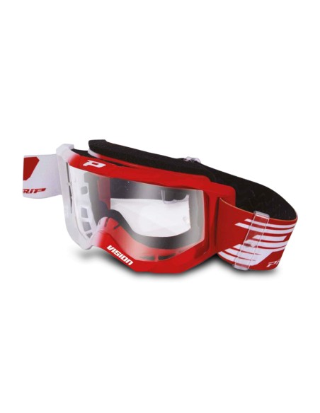 Gafas Progrip 3300-347 Rojo/Blanco - Lente Transparente.