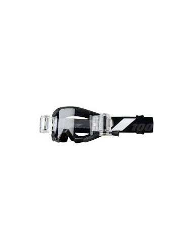 Gafas 100% Strata Junior Roll Off Negro - Lente Transparente.
