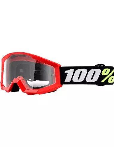 Gafas 100% Strata Mini Rojo - Lente Transparente.