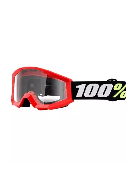 Gafas 100% Strata Mini Rojo - Lente Transparente.