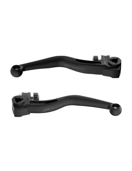 Juego de Manetas Irrompible Polisport Braktec Husqvarna Te/Fe 125-501 22-24/Gas Gas Ec 125-500 21-26 Negro.