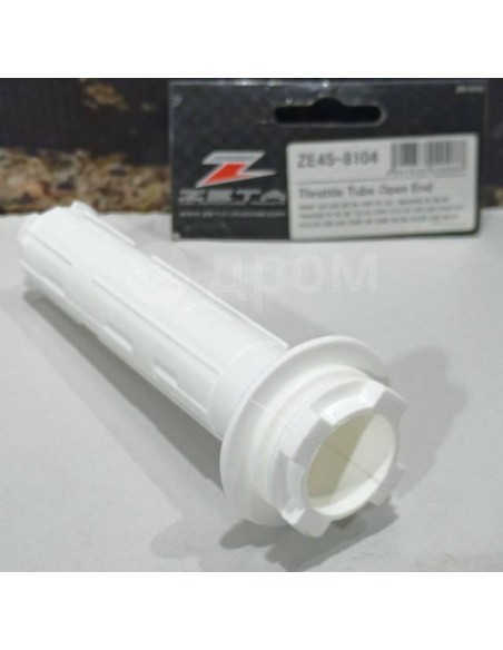 Caña de Gas de Plástico Cerrada Zeta Kawasaki Kx 65 00-17/Kx 85 01-07/Klx 110 10-17/Suzuki Drz 125 01-16 Blanca.