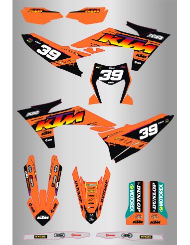Kit de Adhesivos Vintage Ktm Exc/Exc-f 125-500 2024/2025.