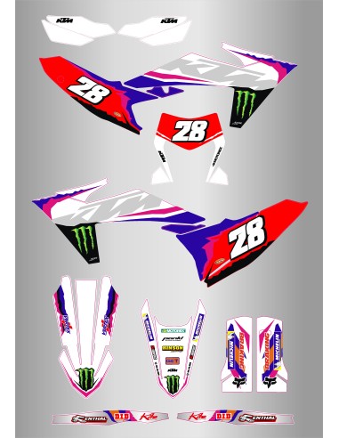 Kit de Adhesivos Edition Vegas Ktm Exc/Exc-f 125-500 2024/2025.