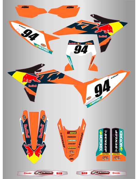 Kit de Adhesivos USA Ktm Exc/Exc-f 125-500 2026.