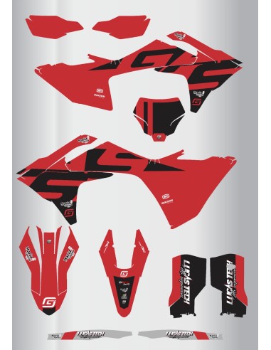 Kit de Adhesivos Rojo Mc-Mc/f 24-26.